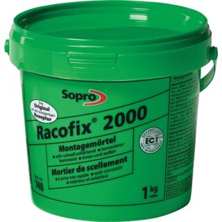 Montagemörtel Racofix® 2000 1:3 Raumteile (Wasser/Mörtel) 1kg Eimer SOPRO