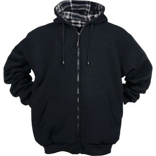 Thermo Wendejacke Gr.S schwarz-wei kariert od.schwarz uni