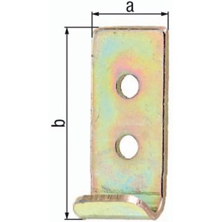 Schliehaken f. Kistenverschlsse 25x34mm Stahl roh galv. gelb verz.