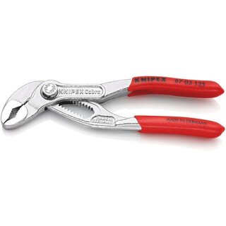 Wasserpumpenzange Cobra® L.125mm Spann-W.27mm verchr.Ku.-Überzug KNIPEX