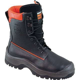 Forstsicherheitsstiefel NoRisk Gr.43 schwarz/orange Leder S3 SRC EN20345/EN17249