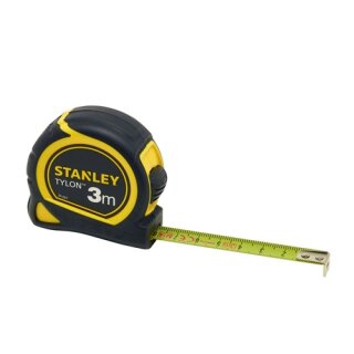 Bandmaß Tylon L.3m robustes Ku.gehäuse schlagfest gummiert Stanley