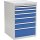 Schubladenschrank H1019xB705xT736mm lichtgrau/signalblau 7 Schubl.Vollauszug