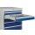 Schubladenschrank H1019xB705xT736mm lichtgrau/signalblau 7 Schubl.Vollauszug
