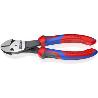 Hochleistungsseitenschneider TwinForce® L.180mm pol.Mehrkomp.-Hülle KNIPEX