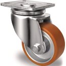 Lenkrolle D.100mm Trgf.250kg PU Platte L100xB85mm Farbe...