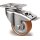 Lenkrolle D.80mm Trgf.180kg m.Festst.PU Platte L100xB85mm Rl.braun TECWERK