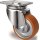 Lenkrolle D.80mm Trgf.180kg PU Platte L100xB85mm Farbe Rl.braun TECWERK