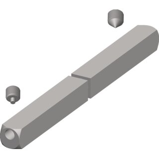 Panikstift NW-400-92 4-KT.9mm geteilter Vollstift TECWERK
