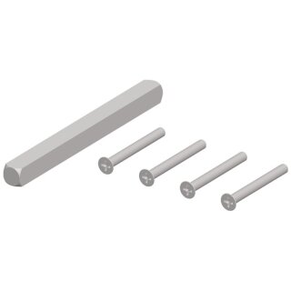 Bef-set.NW-400-40 3xM4 m.Gewindehülsen,2x Bohrschrauben 4-KT.8mm TECWERK