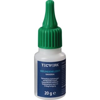 Sekundenkleber Univ.20g NSF S4 farblos Flasche TECWERK