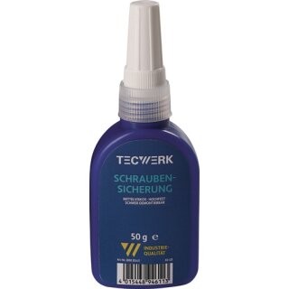 Schraubensicherung 50g hf.mv.grün Flasche TECWERK