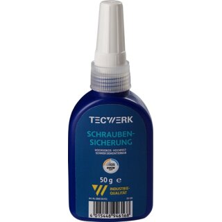 Schraubensicherung 50g hf.hv.rot DVGW Flasche TECWERK