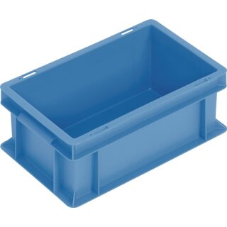 Transportbehälter L300xB200xH120mm blau PP Muschelgr.Seitenwände geschl.TECWERK