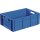 Transportbehälter L400xB300xH120mm blau PP Muschelgr.Seitenwände geschl.TECWERK