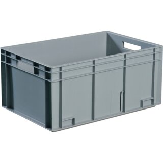 Transportbehälter L400xB300xH170mm grau PP Durchfassgr.Seitenw.geschl.TECWERK