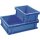 Transportbehälter L600xB400xH120mm blau PP Muschelgr.Seitenwände geschl.TECWERK