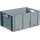 Transportbehälter L600xB400xH150mm grau PP Durchfassgr.Seitenw.geschl.TECWERK