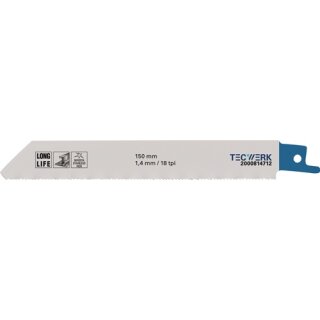 Säbelsägeblatt L.150mm B.19mm TPI 18 1,4mm 5 St./Karte TW