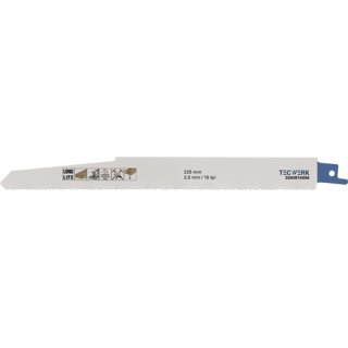 Säbelsägeblatt L.225mm B.22mm TPI 10 2,5mm 3 St./Karte TW