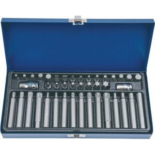 Kraftschraubersatz 40-tlg.lang,Schlitz/PH/i6-KT./XZN/T TECWERK