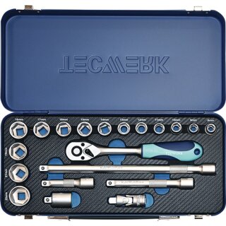 Steckschlüsselsatz 20-tlg.3/8 Zoll SW 8-22mm Z.30 6KT TECWERK