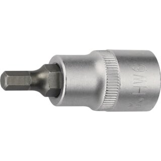 Steckschlüsseleinsatz 1/2 Zoll Innen-6-kant SW 14mm L.55mm TECWERK