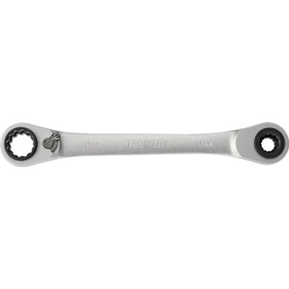 Multifunktionsknarrenringschlüssel 4in1 10/13/17/19mm 12-KT.L.220mm Z.72 TECWERK