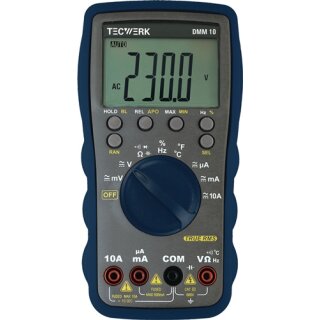 Multimeter DMM 10 0-600V AC/DC TRUE RMS TECWERK