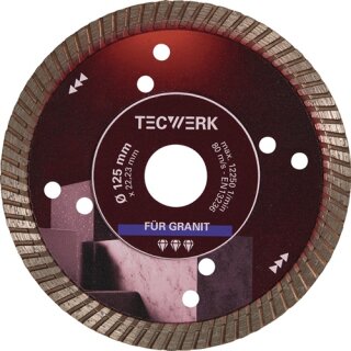 Diamanttrennscheibe GRANITPRO D.125mm Bohr.22,23mm Seg.-H.10mm