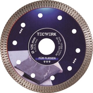 Diamanttrennscheibe FLIESEN PRO X D.125mm Bohr.22,23mm TW