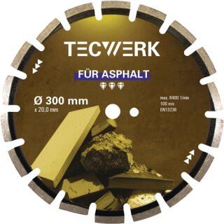 Diamanttrennscheibe ASPHALT D.350mm Bohr.20mm Seg.-H.10mm Seg.-S.3,2mm TW