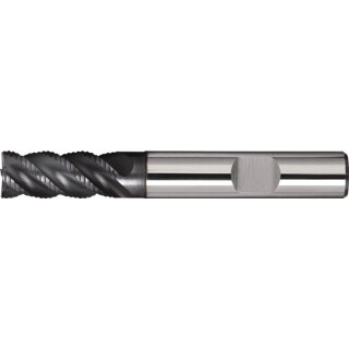 Schaftfräser DIN 6527L Typ NR-UNI D.6mm Einsatz-L.20mm VHM TiAlN HB Z.4 lang TW