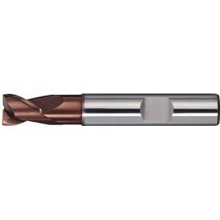 Bohrnutenfräser DIN 6527K TypN D.14mm VHM TiAlN HB Z.2 kurz TECWERK