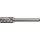 Frässtift ZYA INOX D.12mm Kopf-L.25mm Schaft-D.6mm HM Verz.Normal,fein TECWERK