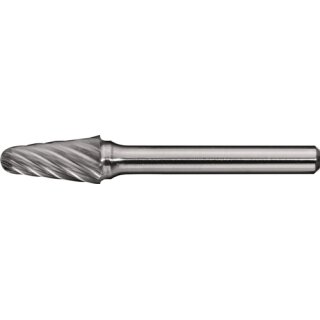 Frässtift KEL INOX D.8mm Kopf-L.20mm Schaft-D.6mm HM Verz.Normal,fein TECWERK