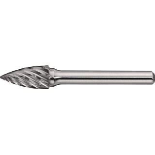 Frässtift SPG INOX D.6mm Kopf-L.16mm Schaft-D.6mm HM Verz.Normal,fein TECWERK