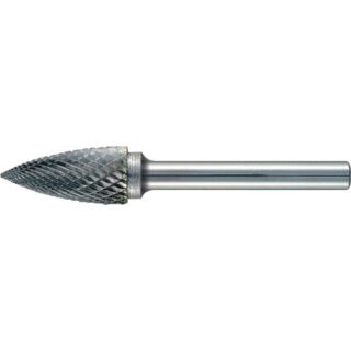Frässtift SPG D.3mm Kopf-L.12mm Schaft-D.3mm HM Verz.Kreuz TECWERK