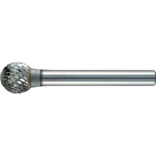 Frässtift KUD D.6mm Kopf-L.5mm Schaft-D.3mm HM Verz.Normal,fein TECWERK