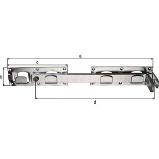 Doppeltorüberwurf L/R verwendbar 430x70x180x333mm Loch-Ø5mm 12 GAH