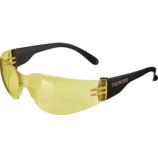 Schutzbrille Daylight Basic EN 166 Bügel schwarz,Scheibe gelb PC TECWERK