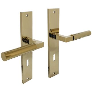 Langschildschildgarnitur Baustil Alu.F3 MS BB 72 DIN L/R INTERSTEEL