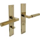 Langschildschildgarnitur Baustil Alu.F3 MS WC 72mm DIN...