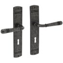 Langschildschildgarnitur Helena Zamak F77 Grau BB 72mm...