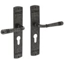 Langschildschildgarnitur Helena Zamak F77 Grau PZ 72mm...