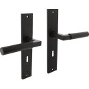 Langschildschildgarnitur Baustil Zamak F71 schwarz BB...