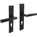 Langschildschildgarnitur Baustil Zamak F71 schwarz PZ...