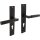 Langschildschildgarnitur Baustil Zamak F71 schwarz PZ 72mm DIN L/R INTERSTEEL