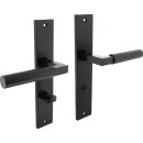 Langschildschildgarnitur Baustil Zamak F71 schwarz WC...