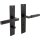 Langschildschildgarnitur Baustil Zamak F71 schwarz WC 72mm DIN L/R INTERSTEEL